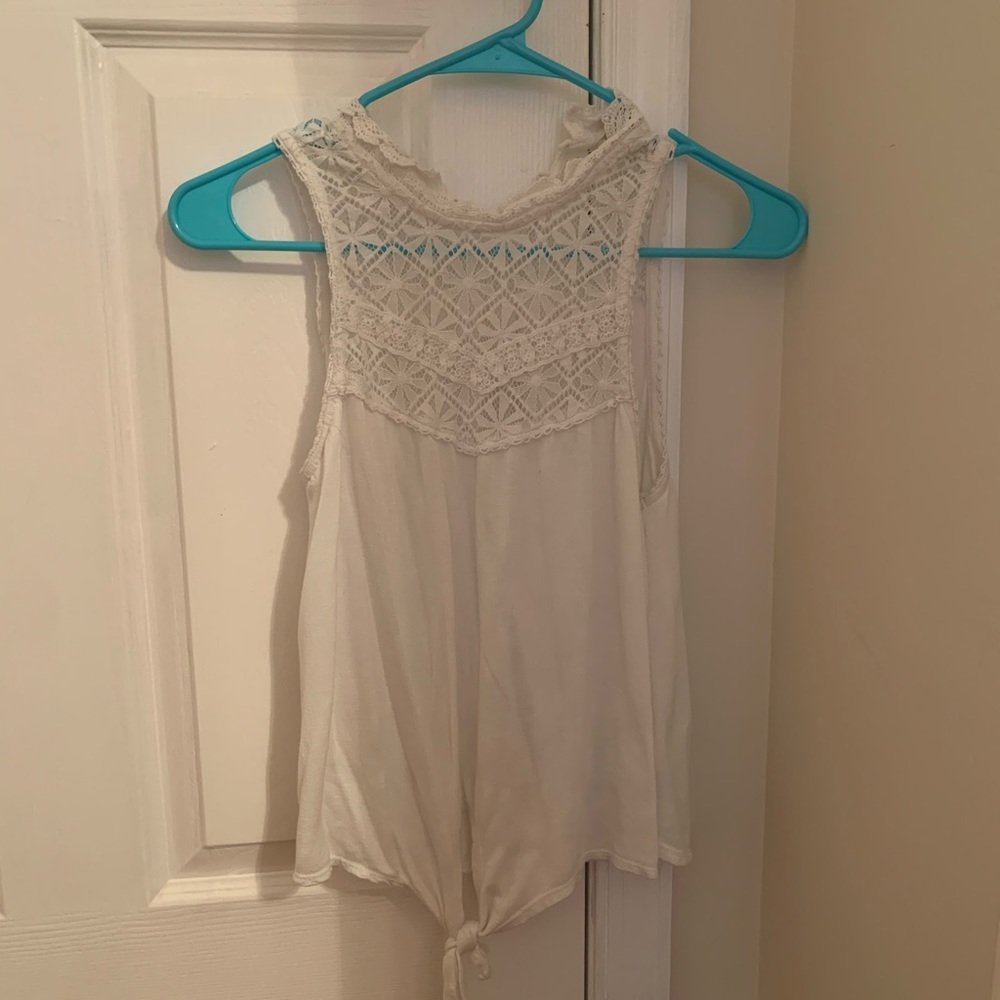 White Lacey Tank Top